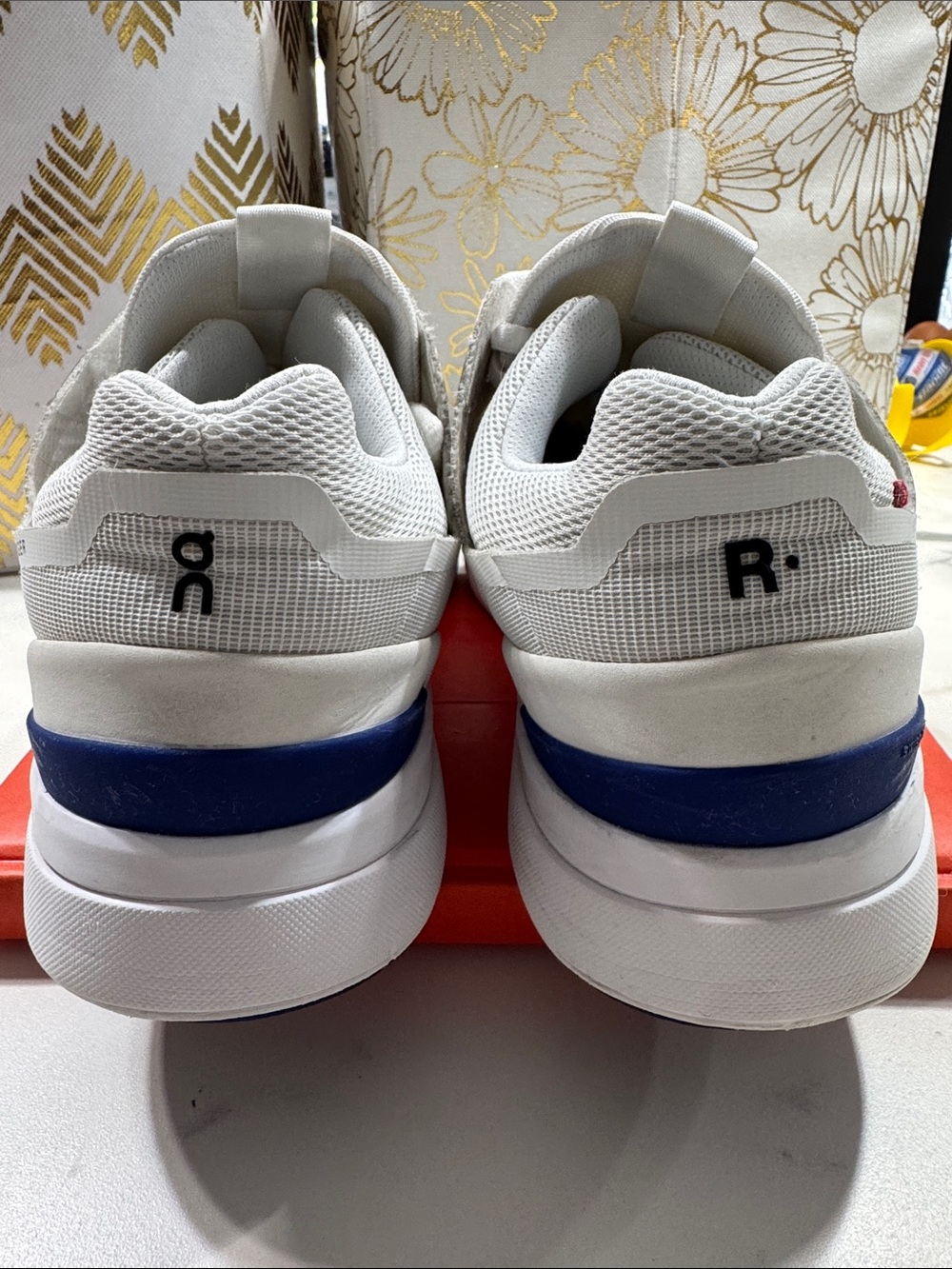 On Running The Roger White Sneakers with Blue Lace Details - Picture 7 of 14